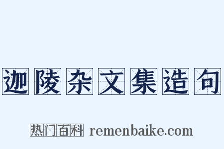 迦陵杂文集造句是什么意思的图片